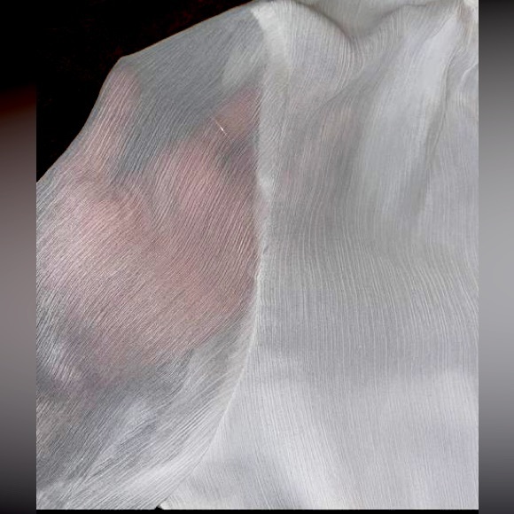 White sheer detailed blouse - Picture 5 of 5